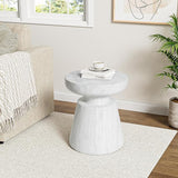 Christopher Knight Home Jayme 15"Indoor Outdoor Accent Side Table, Lightweight Concrete End Table - Photo 3