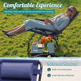 Homall Zero Gravity Chair Patio Folding Lawn Outdoor Lounge Gravity Camp Reclining Lounge Chair with Cup Holder Pillows - Photo 5