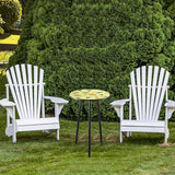 Metal Outdoor Side Tables Set of Two Small Outside Round End Table for Patio Modern Accent Garden Corner Table for - Photo 2