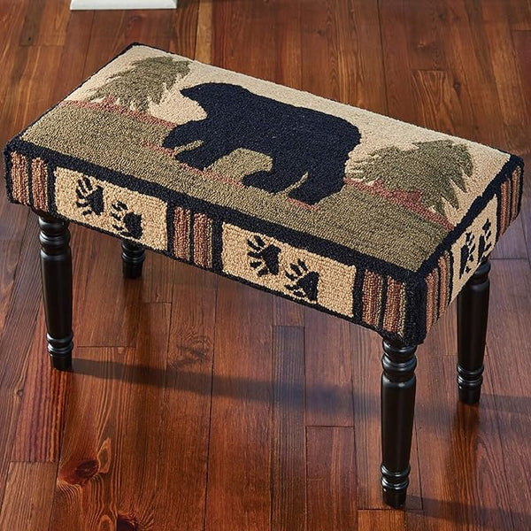 Park Designs Adirondack Bear Hooked Bench - Photo 1