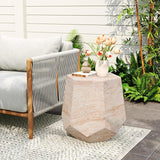Christopher Knight Home Jayme 18.75" Indoor Outdoor Hexagonal Accent Side Table, Patio Decorative End Table - Photo 1