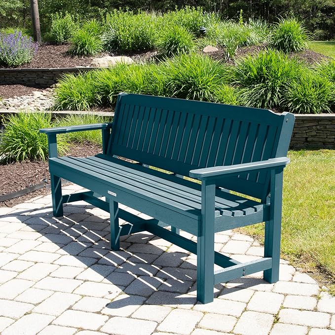 Sequoia Professional CM-BENSQ62-NBE Commercial Grade Exeter 6 Foot Garden Bench, Nantucket Blue - Photo 2