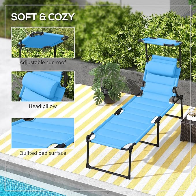 3-in-1 Oversized Sun Tanning Chair with Mat & Face Hole - Photo 4