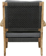 Deco 79 Wood Outdoor Chair with Cushions, 27" x 26" x 35", Dark Gray - Photo 7