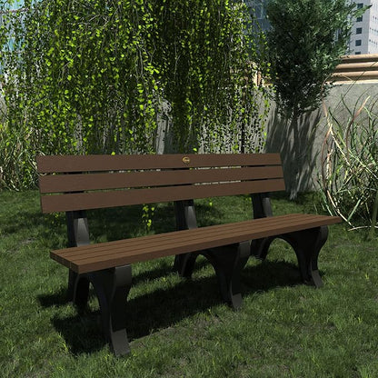 Sequoia Professional Aurora Park Bench, 6 ft, Weathered Acorn