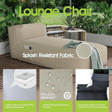 Outdoor Bean Bed Chair Sun Lounger, Outdoor Couch Sofa for Patio & Pool, Foam Filling Day Bed Furniture - Photo 3