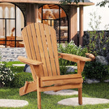 PayLessHere Adirondack Chairs, Weather Resistant Patio Chairs with Pinewood Wooden Textured for Patio Lawn Garden - Photo 2