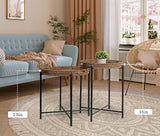 Brown Small Round End Table, 19in Rattan End Tables, Wicker Rattan Side Table, Round Sofa Side Table - Photo 8