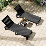 Adirondack Square Outdoor Side Table, 2-Tier Small Outdoor Table for Patio, HDPE End Table for Backyard, Pool, Lawn - Photo 2