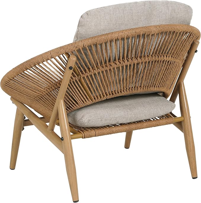 Christopher Knight Home Cyril Outdoor Papasan Chair with Cushion, Wicker Egg Chair with Removable Cushion - Photo 6