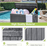 Greesum 120 Gallon Deck Box, Resin Outdoor Storage Container for Patio Furniture, Garden Tools, Pool Accessories - Photo 4