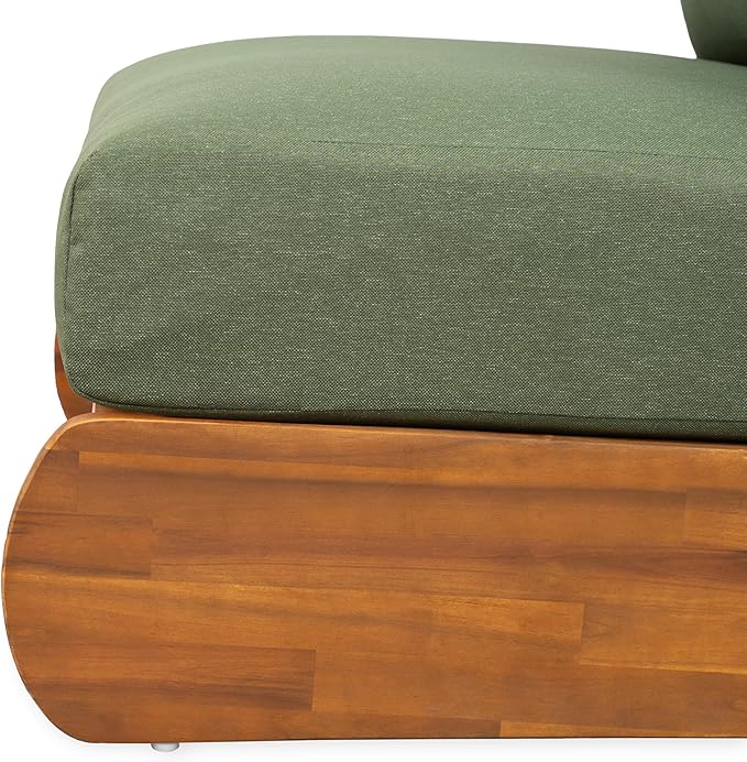 Christopher Knight Home Poppy Outdoor Club Chair with Water Resistant, Acacia Wood Lounge Chair Outdoor - Photo 10