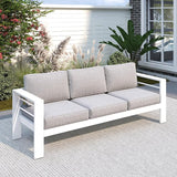 Solaste Outdoor Couch Aluminum Patio Furniture Sofa, 3-Seat All-Weather Metal Outdoor Patio Furniture with Cushions - Photo 1