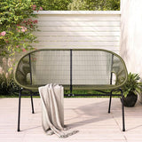 GDFStudio Patio Loveseat All-Weather Rattan 2 Seater Sofa Outdoor Patio Furniture Set for Balcony Poolside Backyard - Photo 1