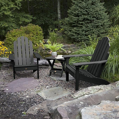 highwood Classic Westport Adirondack Chairs with Side Table, Black