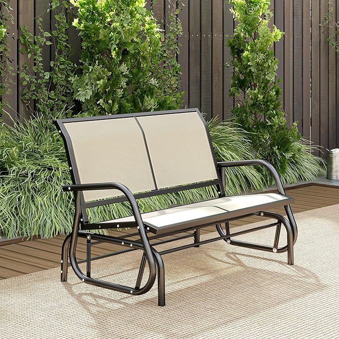 Outsunny 2-Person Outdoor Glider Bench - Photo 9
