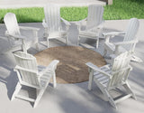 Plawdlik Folding Adirondack Chair Set of 6 with Cup Holder, Wooden Textured - Photo 1