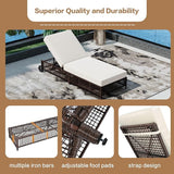 Sleek Outdoor Patio Chaise Lounge with 5-Position Adjustable Backrest - Photo 6
