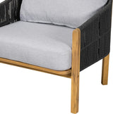 Christopher Knight Home Grotta Acacia Wood Patio Accent Chair Set of 2, Wooden Lounge Chair Outdoor - Photo 7