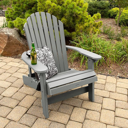 highwood Hamilton Folding and Reclining King Size Adirondack Chair, Coastal Teak