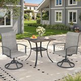 Outdoor Dining Table with Storage Shelf, 27.5" All-Weather Square Patio Dining Table for 2 - Photo 4