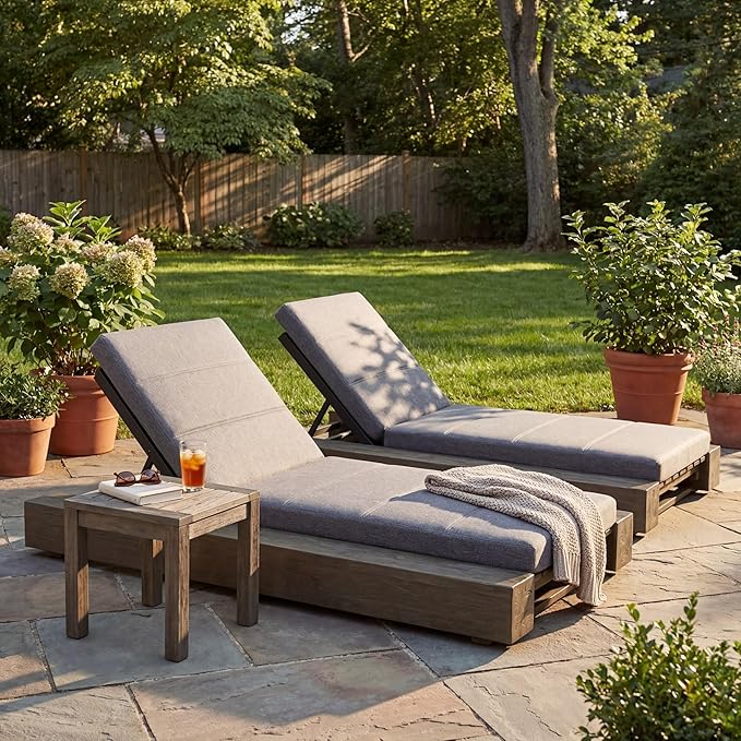 Christopher Knight Home Tory Acacia Wood Chaise Lounge Chair Outdoor Set of 2, Poolside Sun Lounger Recliner - Photo 4