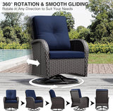 Joyside Wicker Patio Furniture Set, 7 Piece Outdoor Furniture Set with Thickened Cushions, High Back, Deep Seating - Photo 3