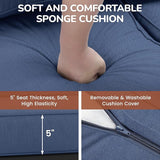 Solaste Aluminum Loveseat Patio Furniture, Weather-Resistant, Blue - Photo 4