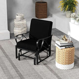 Giantex 2-Pack Outdoor Glider, Patio Rocking Chair with Thick Cushion, Sturdy Metal Frame, Curved Armrest - Photo 2