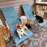 Crestlive Products Chaise Lounge Chair Outdoor with Armrests, Pool Lounge Chairs Set of 2 - Photo 2