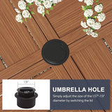 VICLLAX 60" Round Patio Dining Table for 8-10 - Photo 8