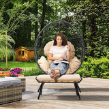 YITAHOME Egg Chair with Stand Outdoor Egg Lounge Chair with Cushion Wicker Chair PE Rattan Chair Footrest Included for - Photo 7