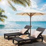 Greesum Outdoor Chaise Lounge Chairs Set of 4 with 5-Position Adjustable Backrest - Photo 4