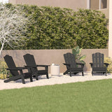Flash Furniture Newport Adirondack Chairs with Cup Holders, Weather Resistant Poly Resin Adirondack Chairs, Set of 4 - Photo 2