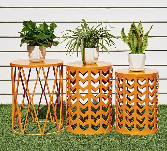HFHOME Round Nesting Coffee Tables, Set of 3 End Tables for Living Room Balcony Office - Photo 1
