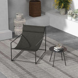 Grand patio Outdoor Modern Sling Accent Lounge Chair, Removable Headrest - Black Armchair - Photo 3