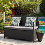 Flamaker Patio Loveseat Wicker Outdoor Furniture - Photo 7