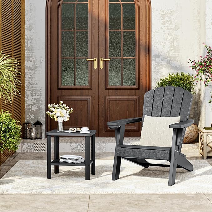 KAMABOKO Outdoor Side Table for Patio Set of 2 - Photo 8