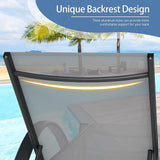 JY QAQA 2PCS Patio Outdoor Lounge Chaise with Wheels - Photo 3