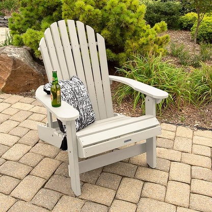 highwood Hamilton Folding and Reclining King Size Adirondack Chair, Whitewash