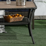Outsunny PE Rattan Outdoor Coffee Table with Storage, 2-Layer Wicker Side Table - Photo 8