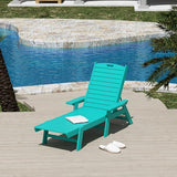 WestinTrends Malibu Poly Reclining Chaise Lounge Turquoise - Photo 1
