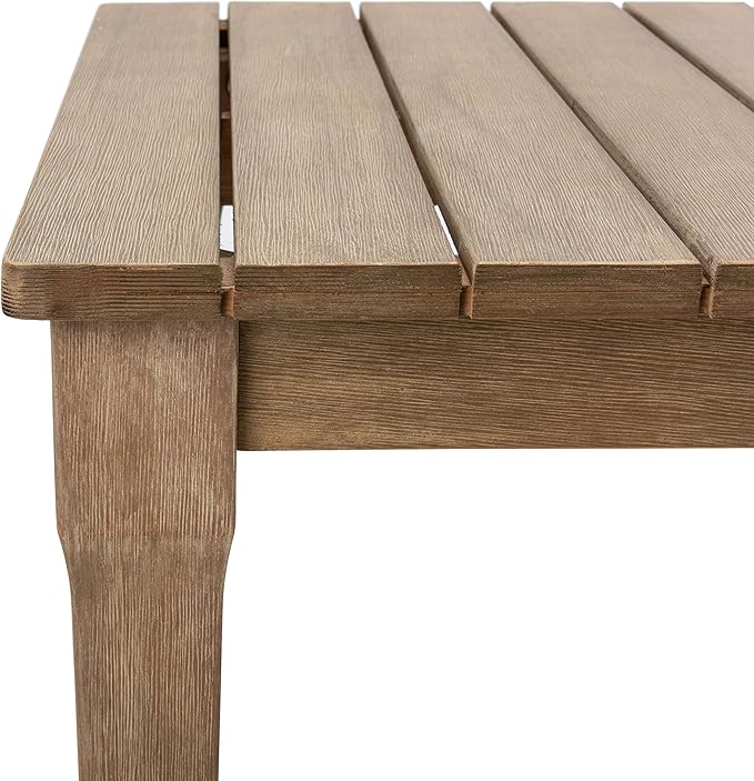 SAFAVIEH Couture Patio Martinique Natural Wood Outdoor Coffee Table - Photo 10