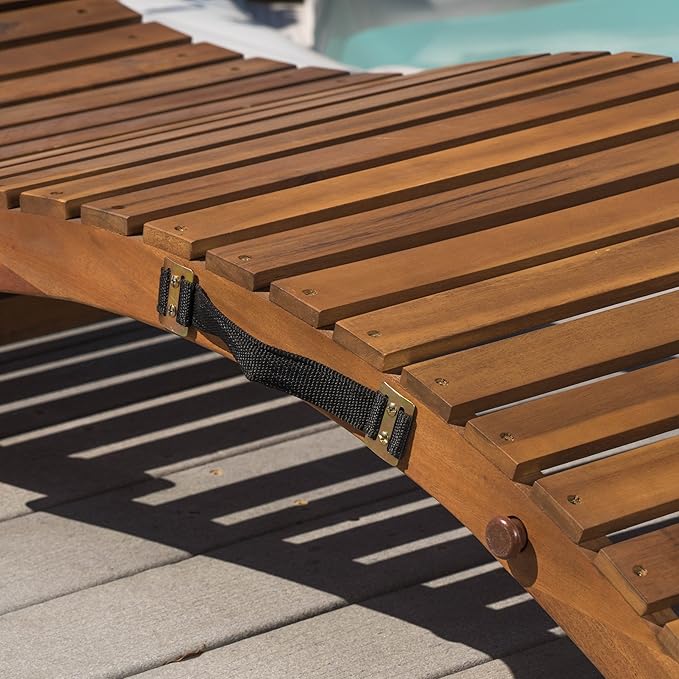 Christopher Knight Home 237520 Lahaina Wood Outdoor Chaise Lounge
