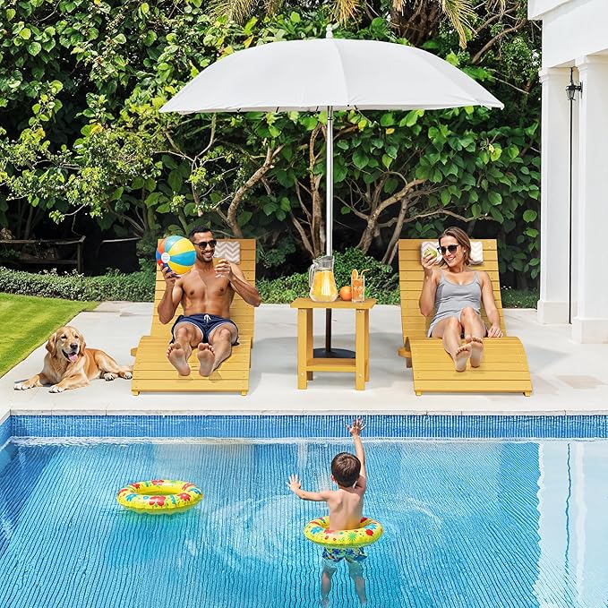 Folding Pool Lounge Chairs Set of 2 - Photo 6