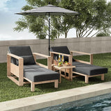 HULALA HOME Outdoor Chaise Lounges Set of 2, Solid Wood Patio Lounge Chairs with Lumbar Pillow - Photo 8