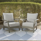 Signature Design by Ashley Outdoor Visola Lounge Chair, 2 Count, Foam Cushion, Nuvella Weather Resistant Fabric - Photo 2