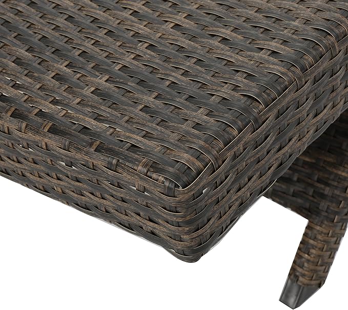 Christopher Knight Home Thira Outdoor Wicker Chaise Lounges with Aluminum Frame, 4-Pcs Set, Mix Mocha - Photo 7