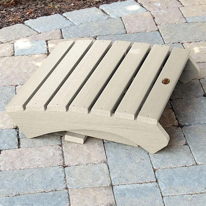 highwood AD-OTL1-WAE Adirondack Folding Ottoman, Whitewash