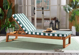 SAFAVIEH Outdoor Patio Furniture Collection - Sophie Natural Brown Solid Wood Chaise Lounge Chair, Adjustable Reclining - Photo 6